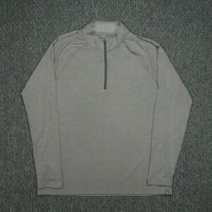 Free Fly Pullover Mens XL Gray Quarter Zip Performance Bamboo Long Sleeve